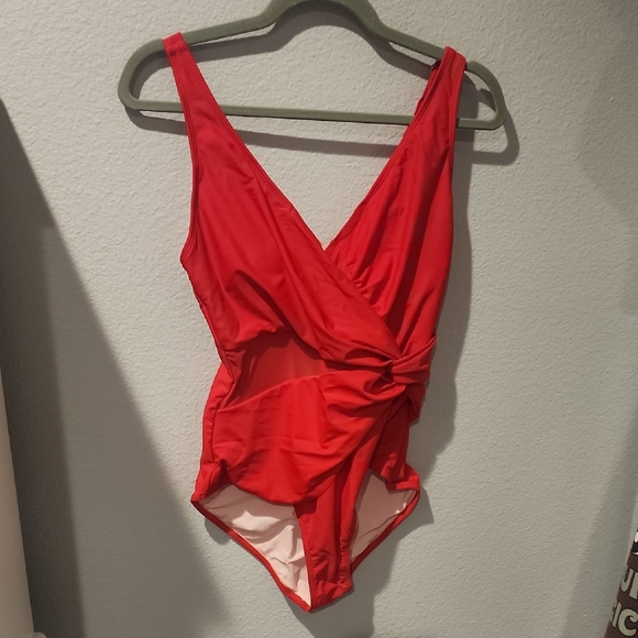 Red One-Piece Swimsuit - Picture 2 of 2